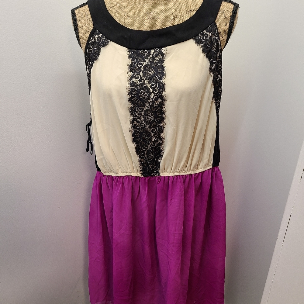 Two tone color dress